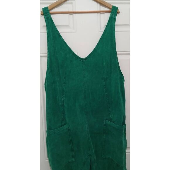 We the free womens xl corduroy jumpsuit emerald green - Picture 2 of 8
